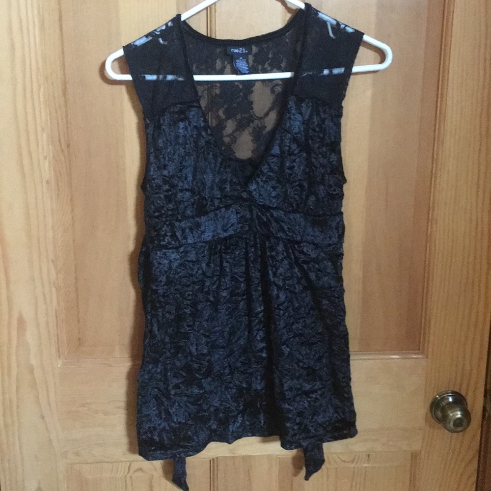 Velvet Sleeveless Top
